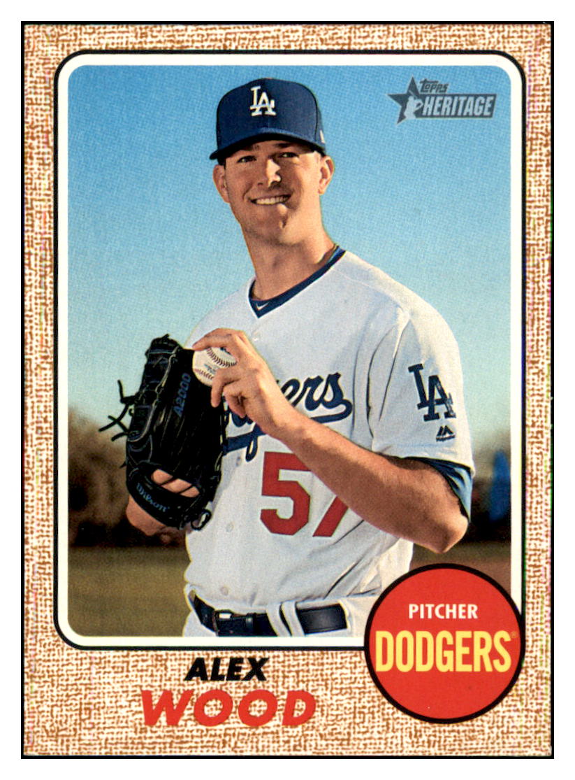 2017 Topps Heritage Alex
  Wood   Los Angeles Dodgers Baseball
  Card TMH1A simple Xclusive Collectibles   