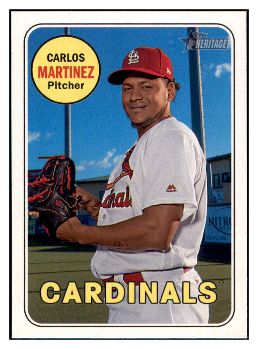 2018 Topps Heritage Carlos
  Martinez   St. Louis Cardinals Baseball
  Card TMH1A simple Xclusive Collectibles   