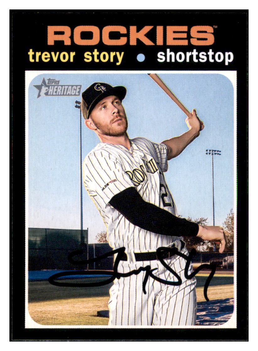 2020 Topps Heritage Trevor
  Story   Colorado Rockies Baseball Card
  TMH1A simple Xclusive Collectibles   