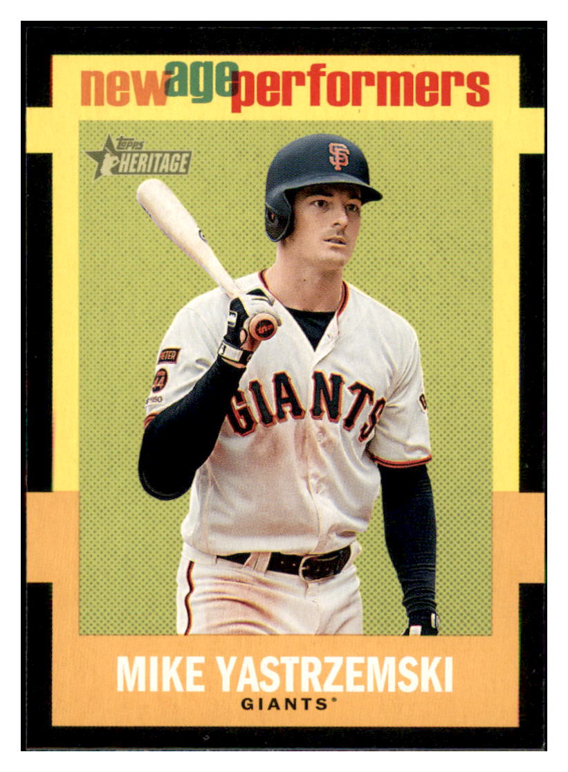 2020 Topps Heritage Mike
  Yastrzemski New Age Performers  San
  Francisco Giants Baseball Card TMH1A simple Xclusive Collectibles   