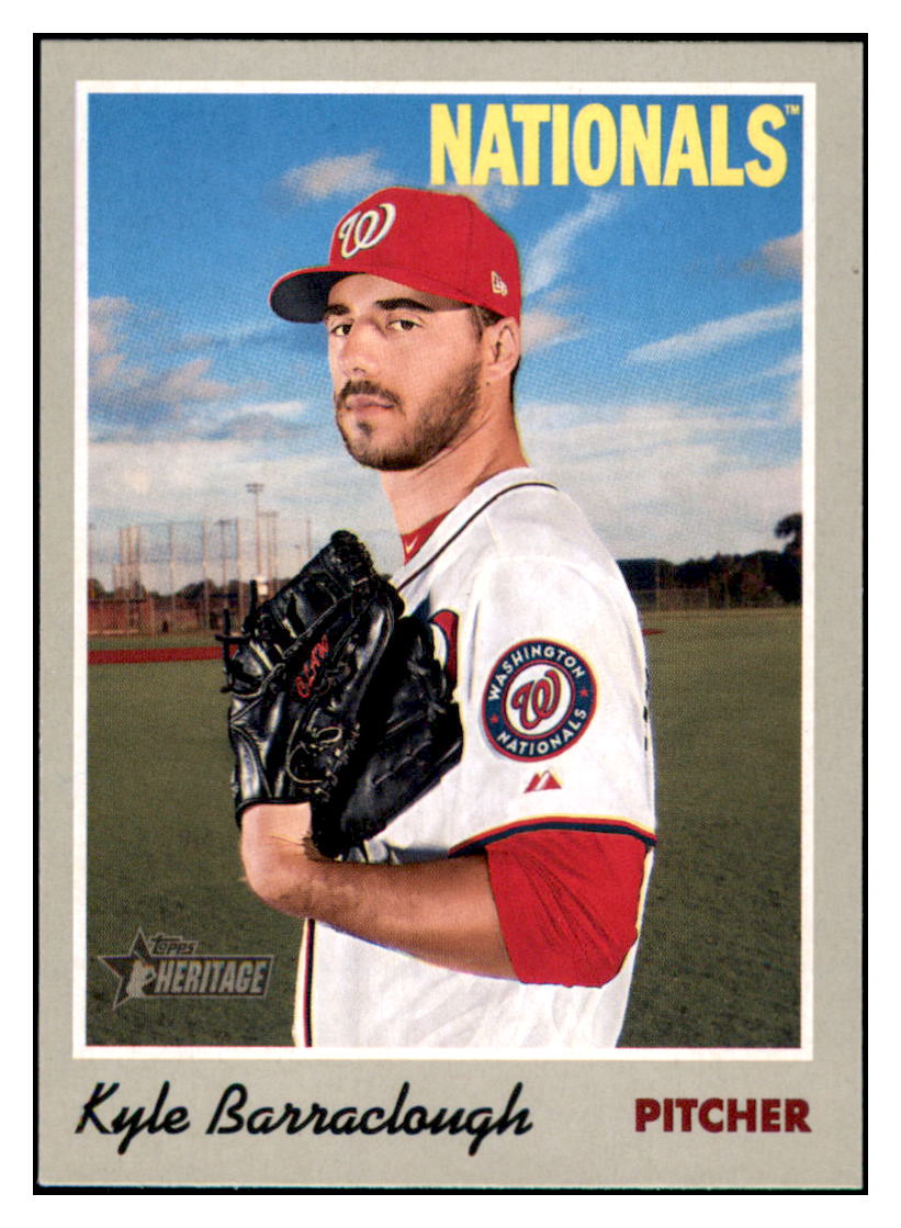 2019 Topps Heritage Kyle
  Barraclough   Washington Nationals
  Baseball Card TMH1A simple Xclusive Collectibles   