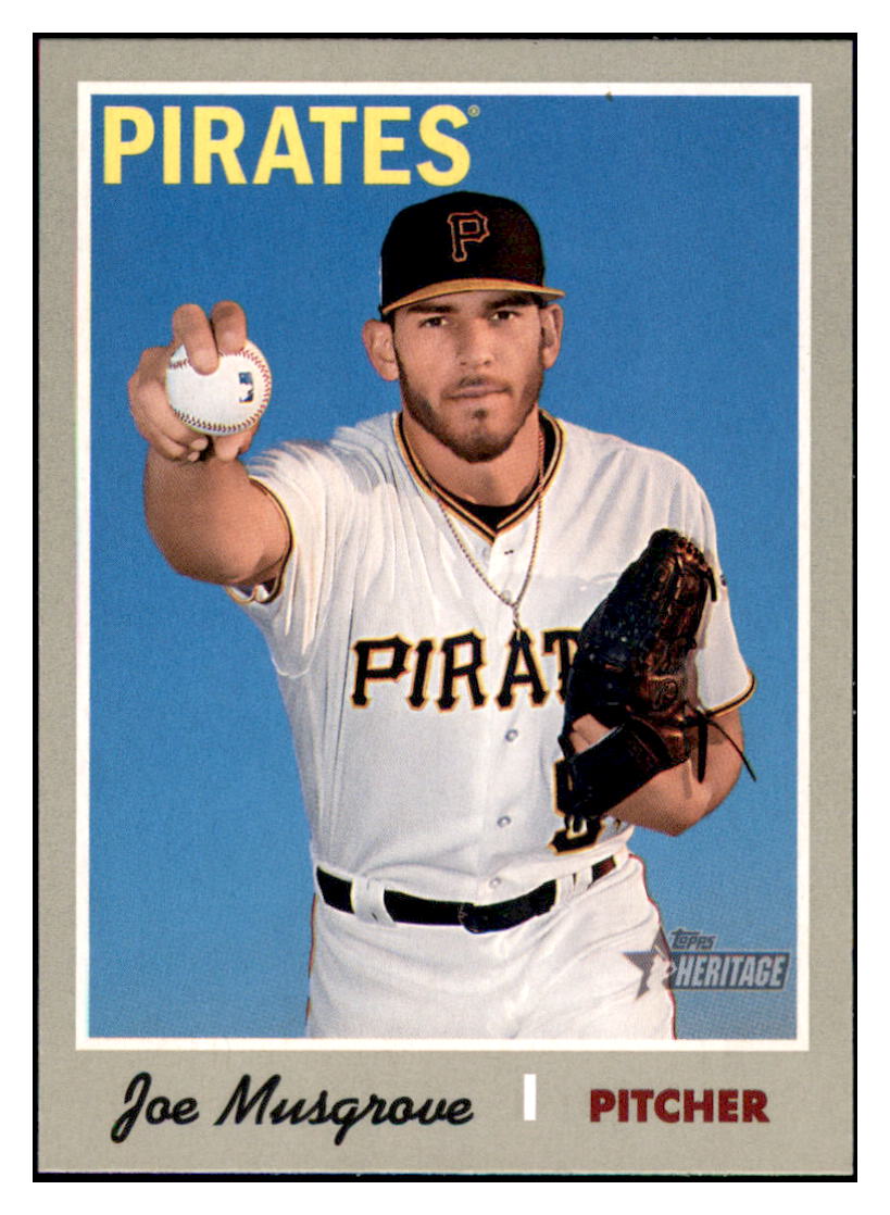2019 Topps Heritage Joe
  Musgrove   Pittsburgh Pirates Baseball
  Card TMH1A simple Xclusive Collectibles   