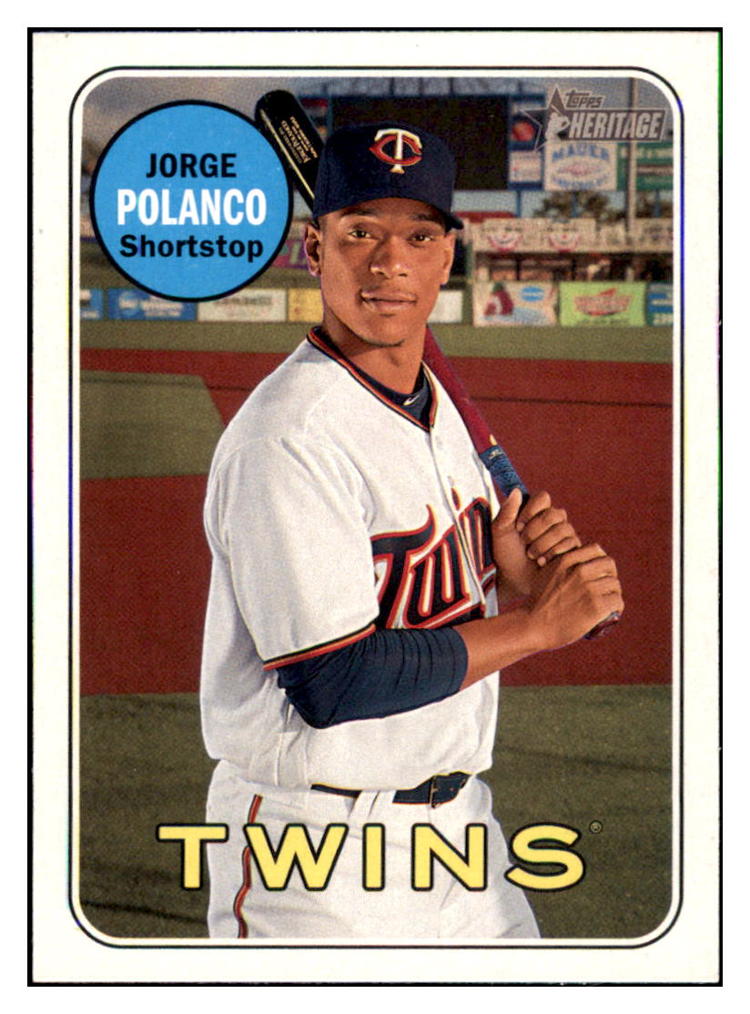 2018 Topps Heritage Jorge
  Polanco   Minnesota Twins Baseball Card
  TMH1A simple Xclusive Collectibles   