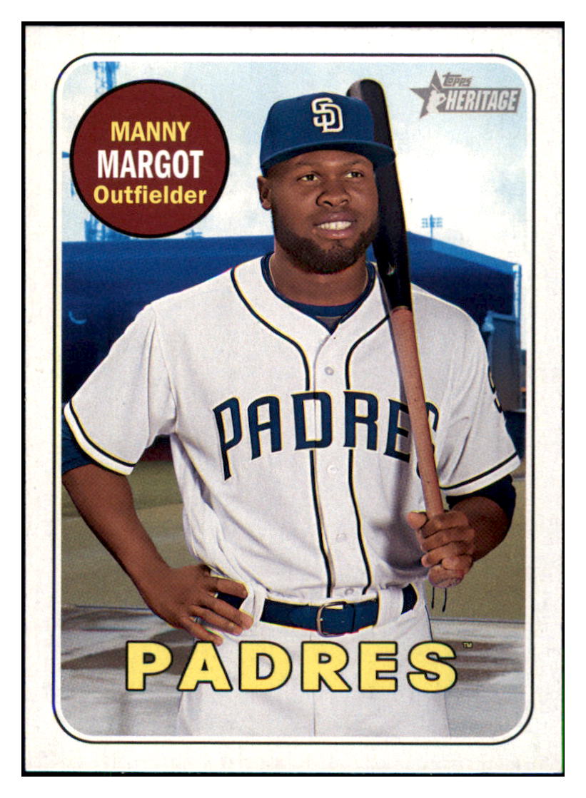 2018 Topps Heritage Manny Margot San Diego
  Padres Baseball Card TMH1A simple Xclusive Collectibles   