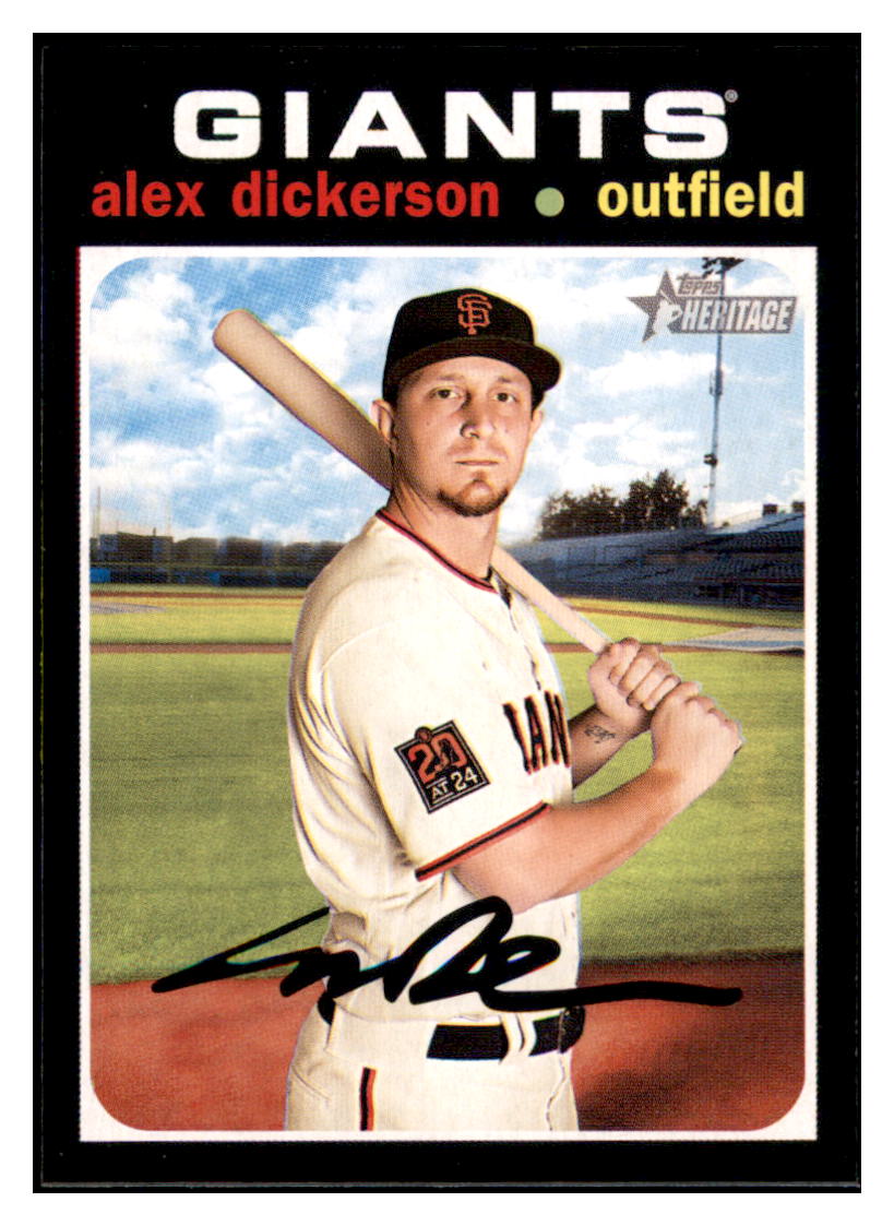 2020 Topps Heritage Alex
  Dickerson   San Francisco Giants
  Baseball Card TMH1A simple Xclusive Collectibles   