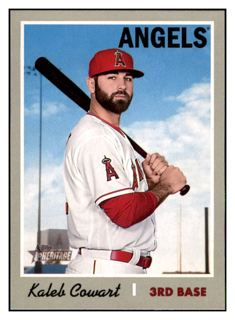 2019 Topps Heritage Kaleb
  Cowart   Los Angeles Angels Baseball
  Card TMH1A simple Xclusive Collectibles   