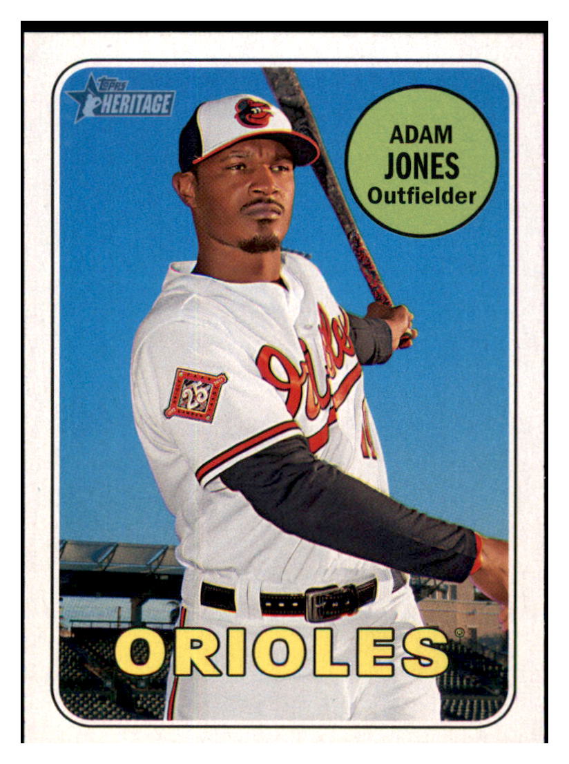 2018 Topps Heritage Adam
  Jones   Baltimore Orioles Baseball Card
  TMH1A simple Xclusive Collectibles   
