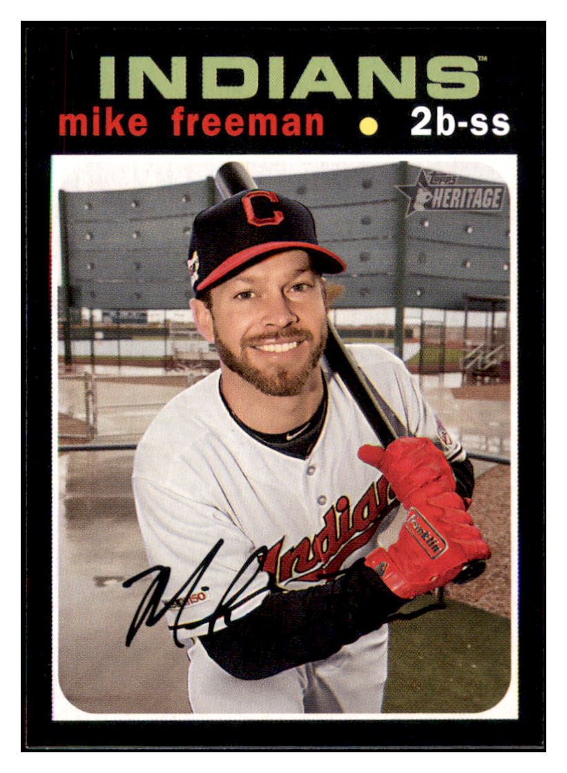 2020 Topps Heritage Mike
  Freeman   Cleveland Indians Baseball
  Card TMH1A simple Xclusive Collectibles   
