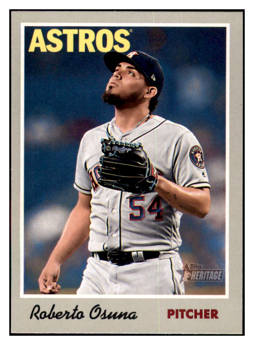 2019 Topps Heritage Roberto
  Osuna   Houston Astros Baseball Card
  TMH1A simple Xclusive Collectibles   