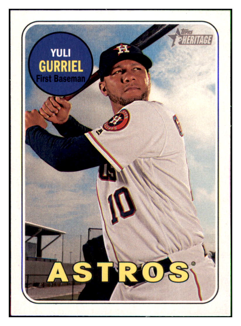 2018 Topps Heritage Yuli
  Gurriel   Houston Astros Baseball Card
  TMH1A simple Xclusive Collectibles   