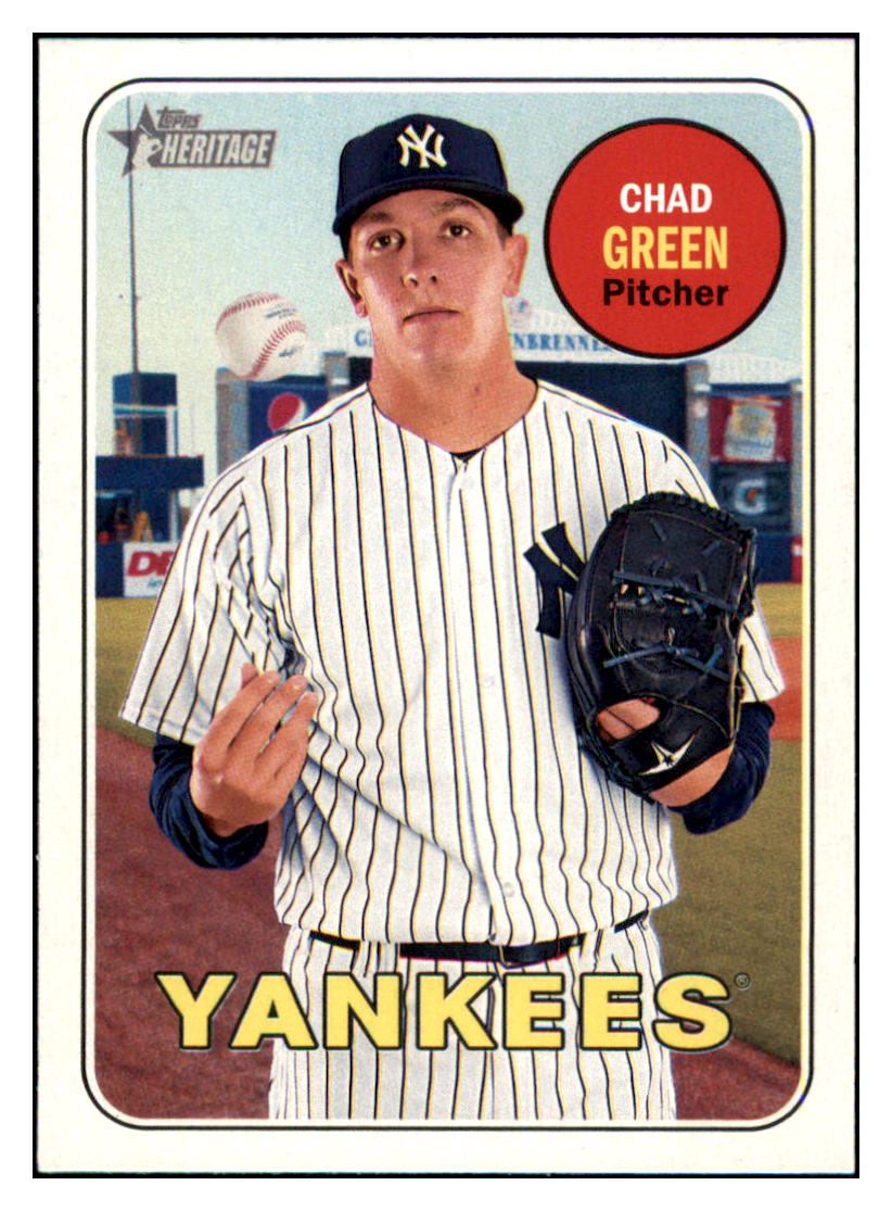 2018 Topps Heritage Chad
  Green   New York Yankees Baseball Card
  TMH1A simple Xclusive Collectibles   