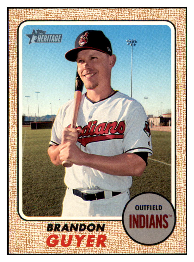 2017 Topps Heritage Brandon
  Guyer   Cleveland Indians Baseball Card
  TMH1A simple Xclusive Collectibles   