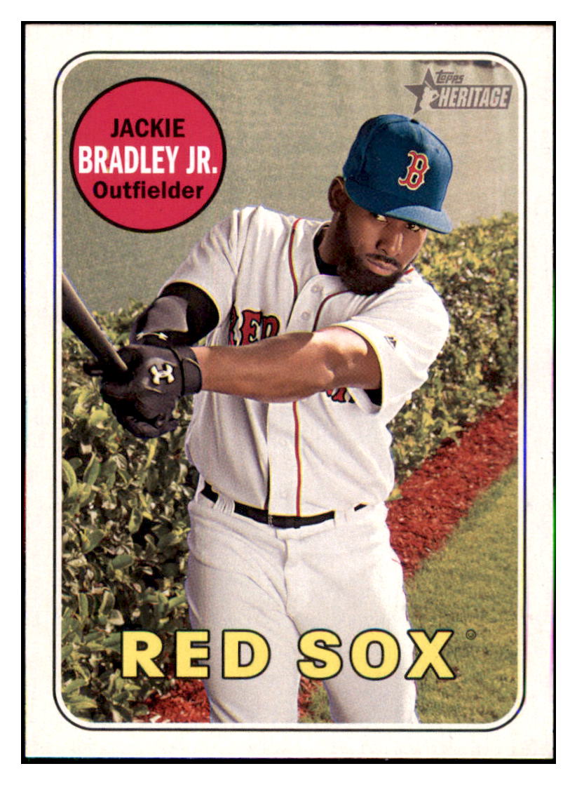 2018 Topps Heritage Jackie
  Bradley Jr.   Boston Red Sox Baseball
  Card TMH1A simple Xclusive Collectibles   