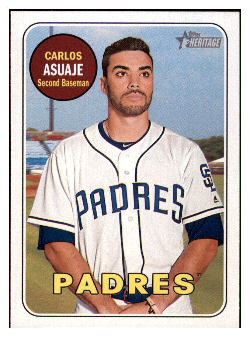 2018 Topps Heritage Carlos
  Asuaje   San Diego Padres Baseball Card
  TMH1A_1a simple Xclusive Collectibles   