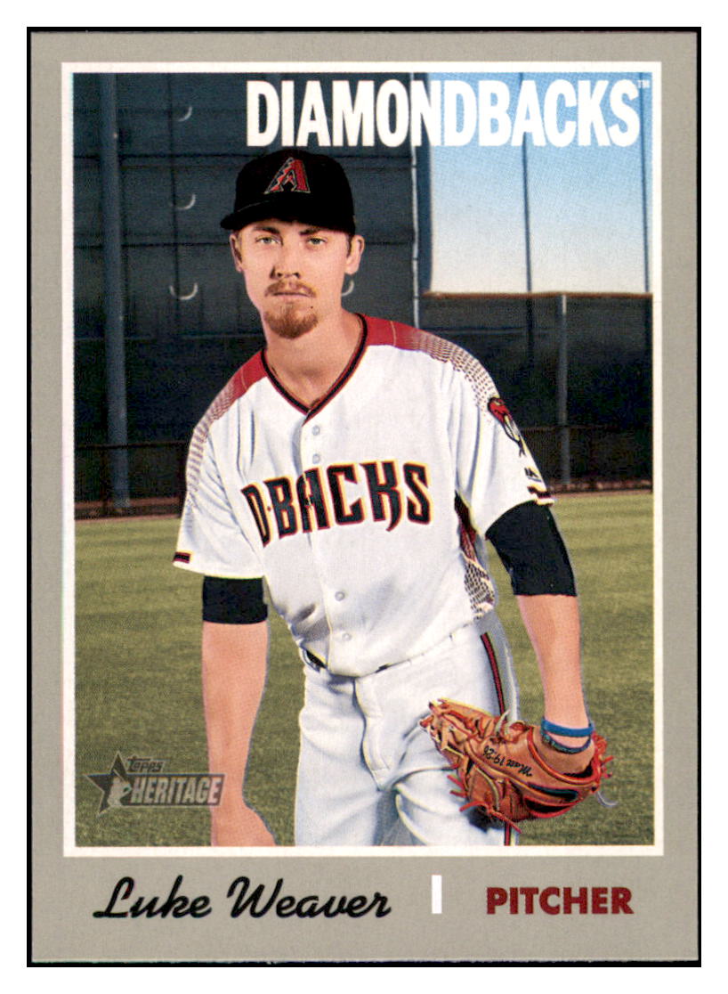 2019 Topps Heritage Luke
  Weaver   Arizona Diamondbacks Baseball
  Card TMH1A simple Xclusive Collectibles   