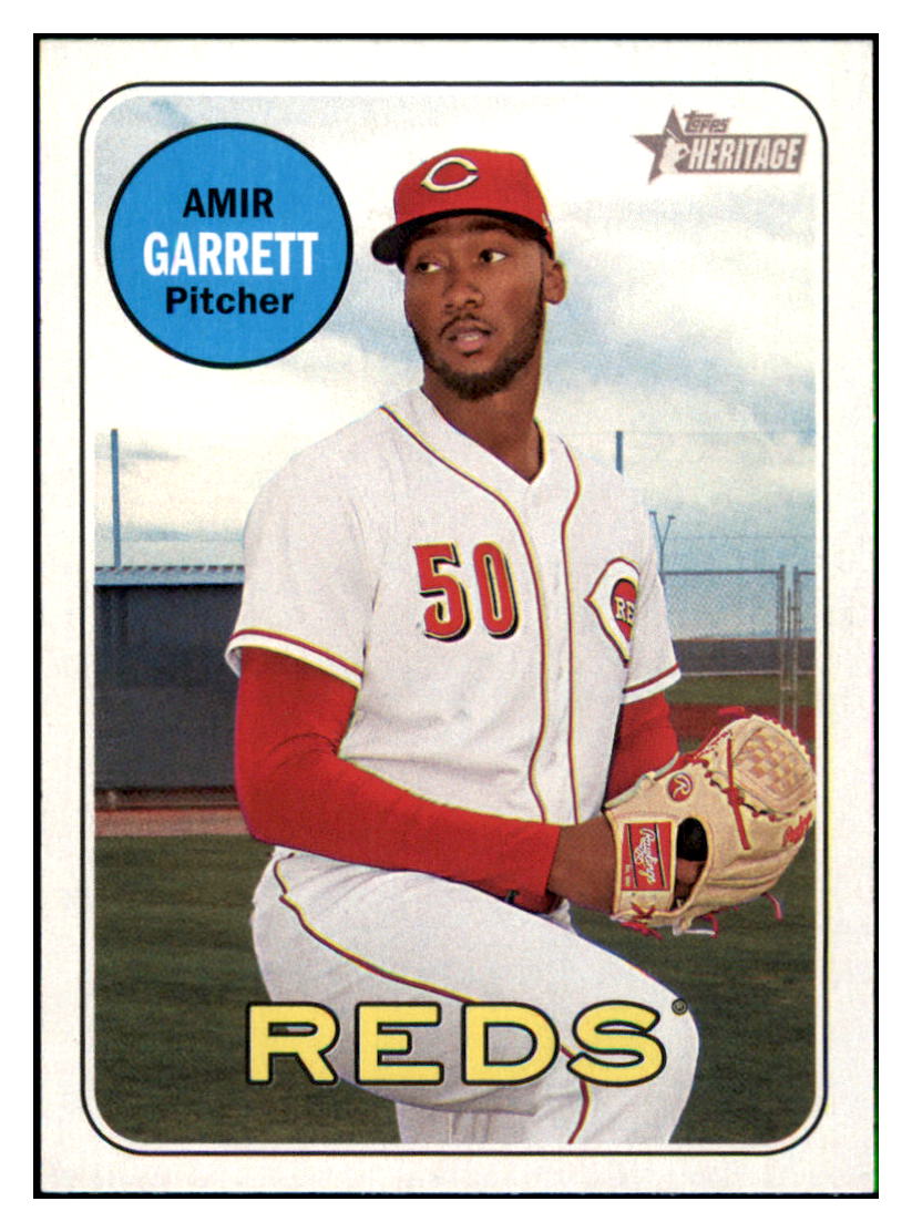 2018 Topps Heritage Amir
  Garrett   Cincinnati Reds Baseball Card
  TMH1A simple Xclusive Collectibles   