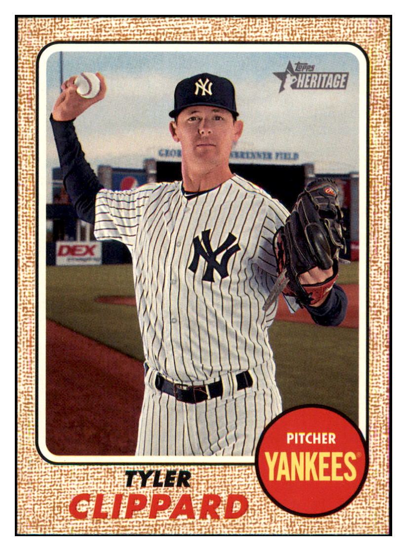 2017 Topps Heritage Tyler
  Clippard   New York Yankees Baseball
  Card TMH1A simple Xclusive Collectibles   