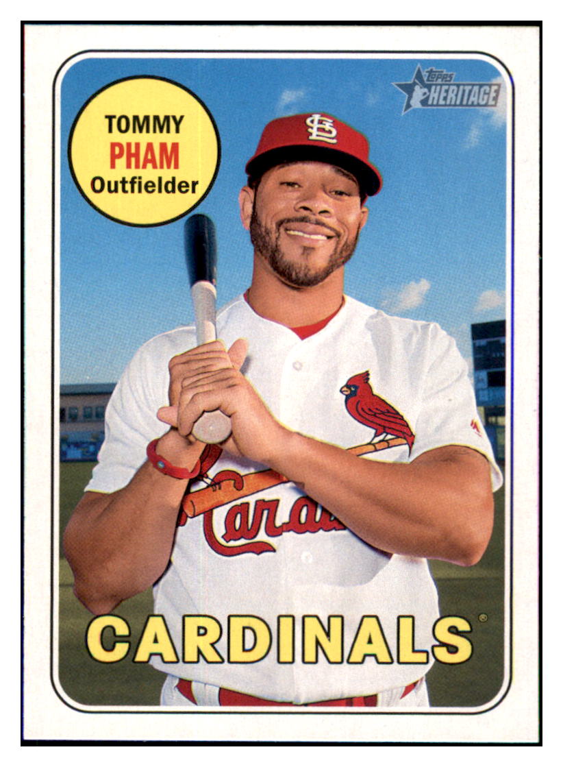 2018 Topps Heritage Tommy
  Pham   St. Louis Cardinals Baseball
  Card TMH1A simple Xclusive Collectibles   