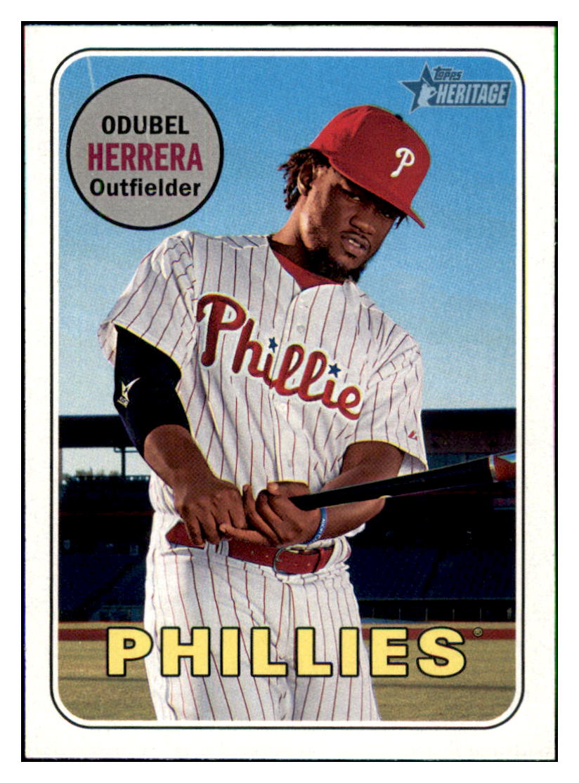 2018 Topps Heritage Odubel
  Herrera   Philadelphia Phillies
  Baseball Card TMH1A simple Xclusive Collectibles   