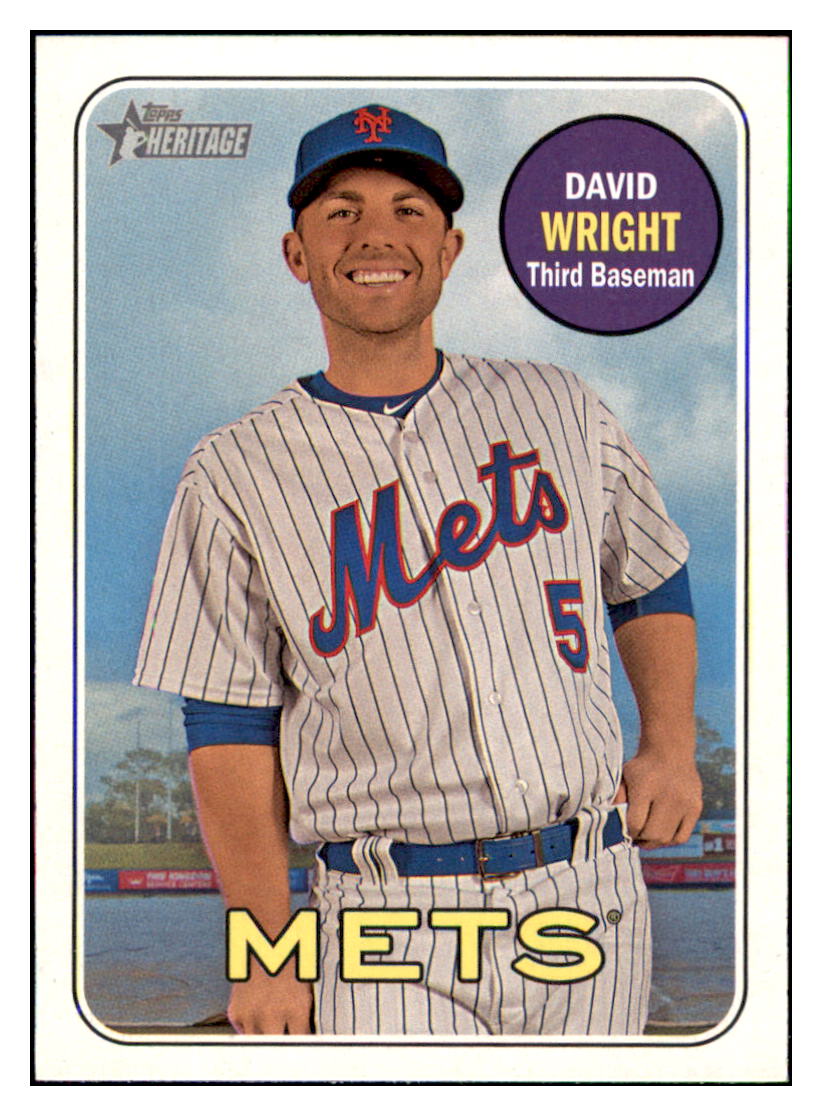 2018 Topps Heritage David
  Wright   New York Mets Baseball Card
  TMH1A simple Xclusive Collectibles   