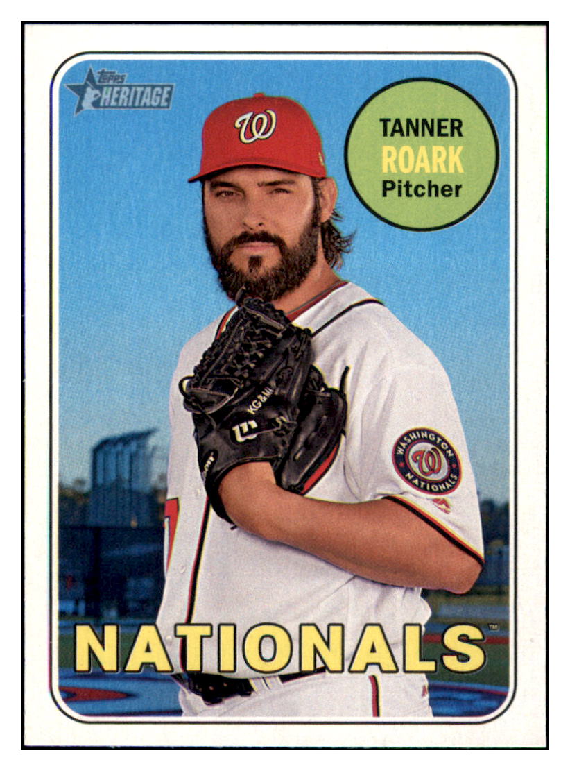2018 Topps Heritage Tanner
  Roark   Washington Nationals Baseball
  Card TMH1A simple Xclusive Collectibles   
