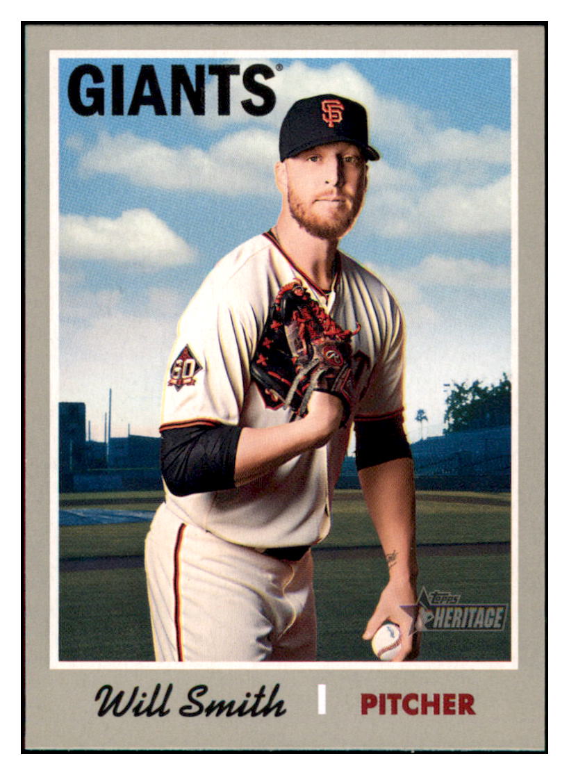 2019 Topps Heritage Will
  Smith   San Francisco Giants Baseball
  Card TMH1A simple Xclusive Collectibles   