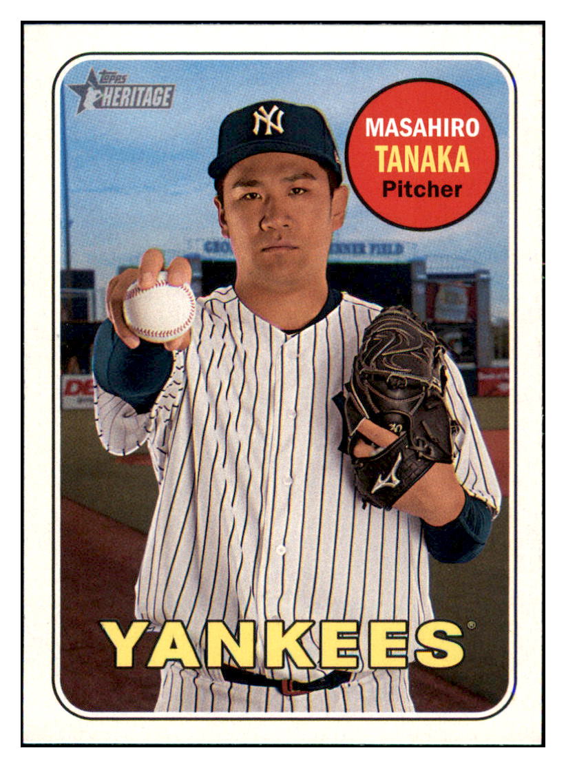 2018 Topps Heritage Masahiro
Tanaka New York Yankees Baseball Card
  TMH1A simple Xclusive Collectibles   