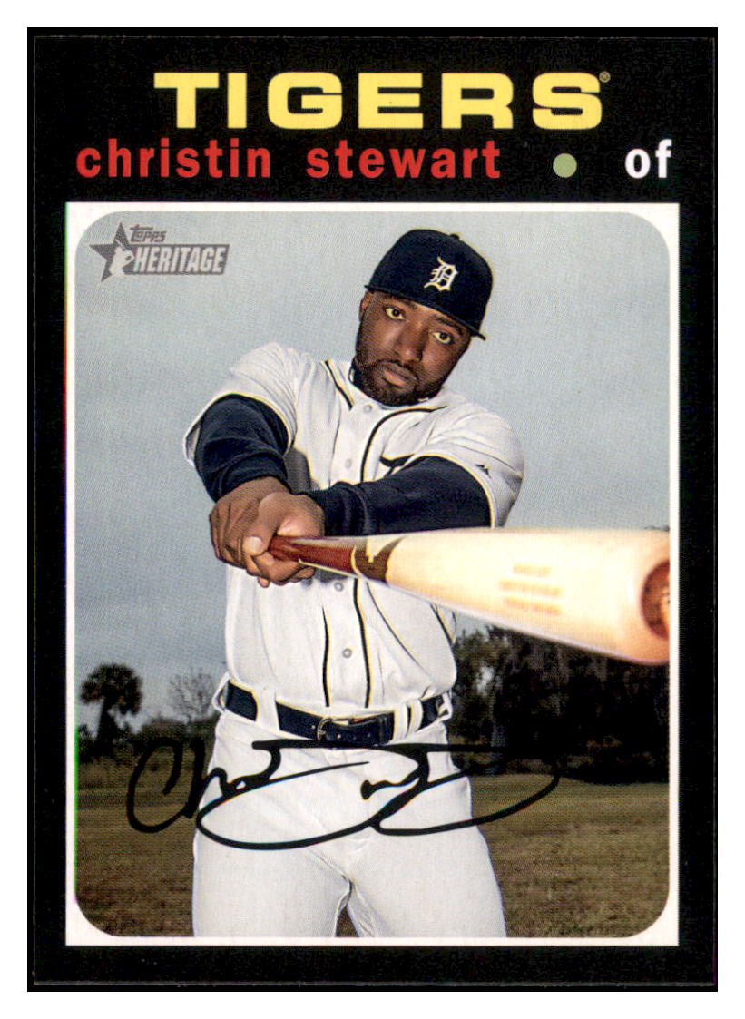 2020 Topps Heritage Christin
  Stewart   Detroit Tigers Baseball Card
  TMH1A simple Xclusive Collectibles   