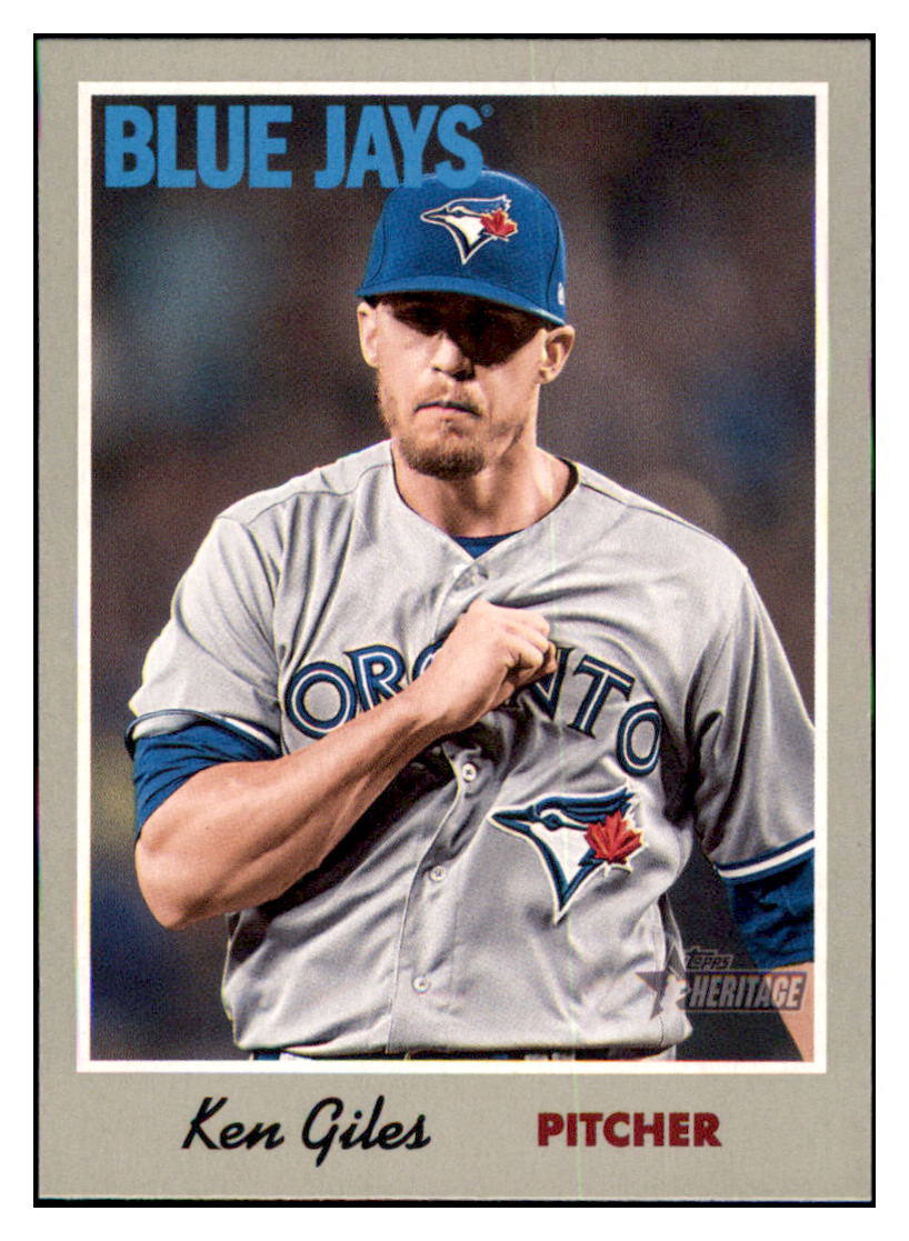 2019 Topps Heritage Ken
  Giles   Toronto Blue Jays Baseball Card
  TMH1A simple Xclusive Collectibles   