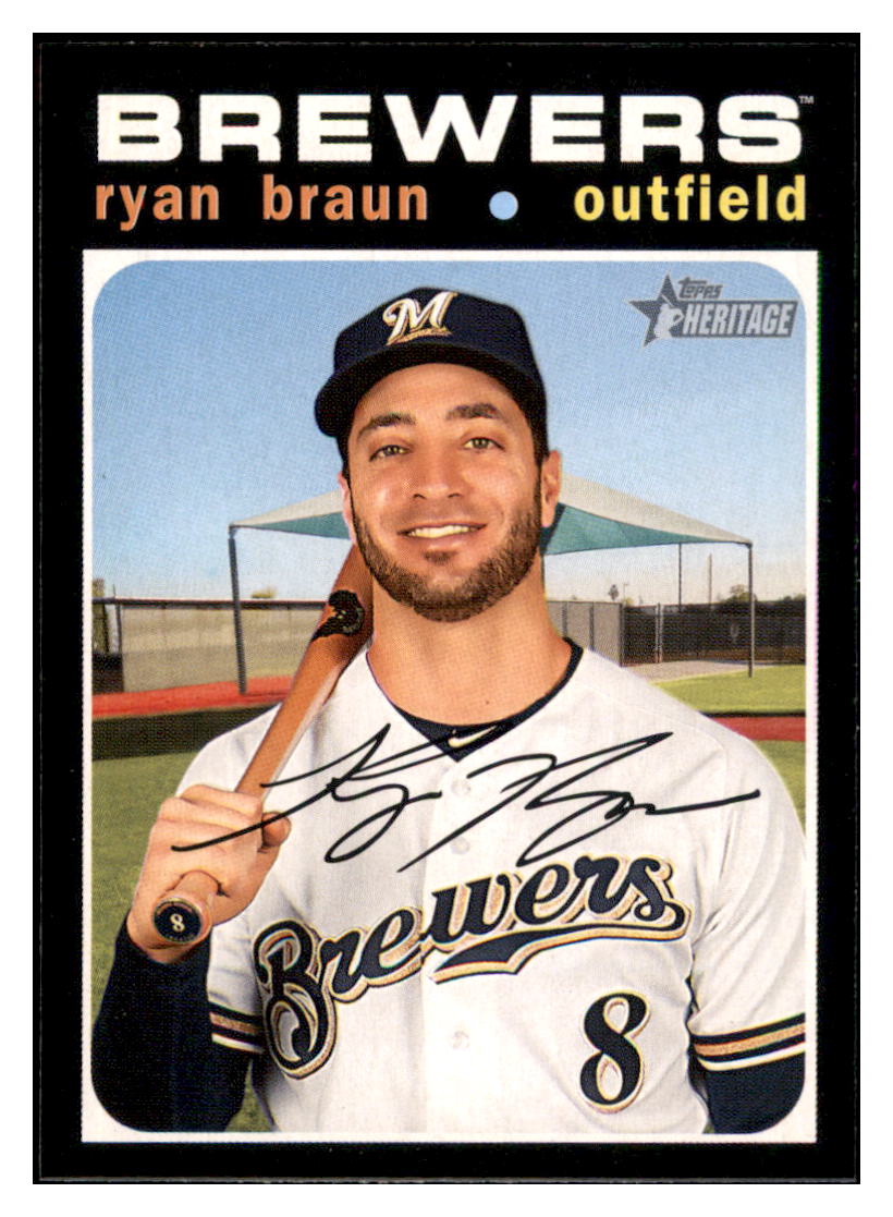 2020 Topps Heritage Ryan
  Braun   Milwaukee Brewers Baseball Card
  TMH1A simple Xclusive Collectibles   