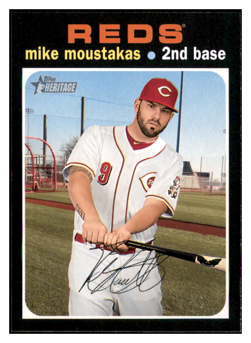 2020 Topps Heritage Mike
  Moustakas   Cincinnati Reds Baseball
  Card TMH1A simple Xclusive Collectibles   