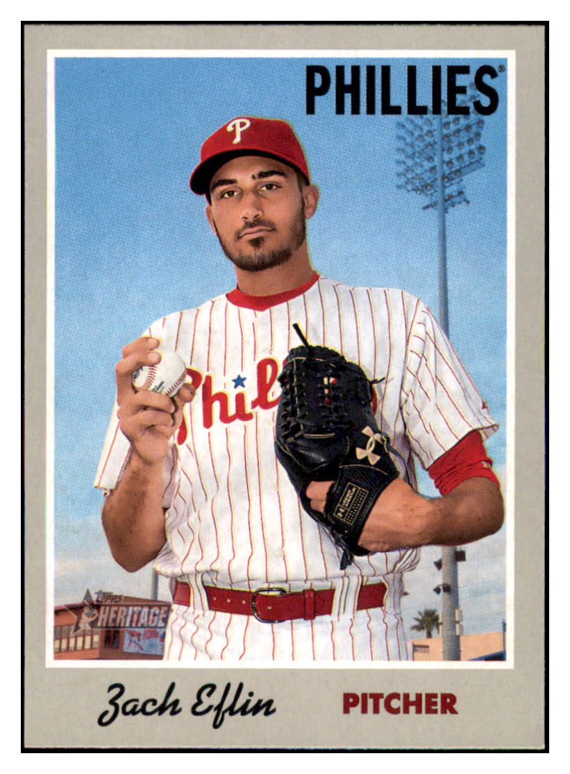 2019 Topps Heritage Zach
  Eflin   Philadelphia Phillies Baseball
  Card TMH1A simple Xclusive Collectibles   