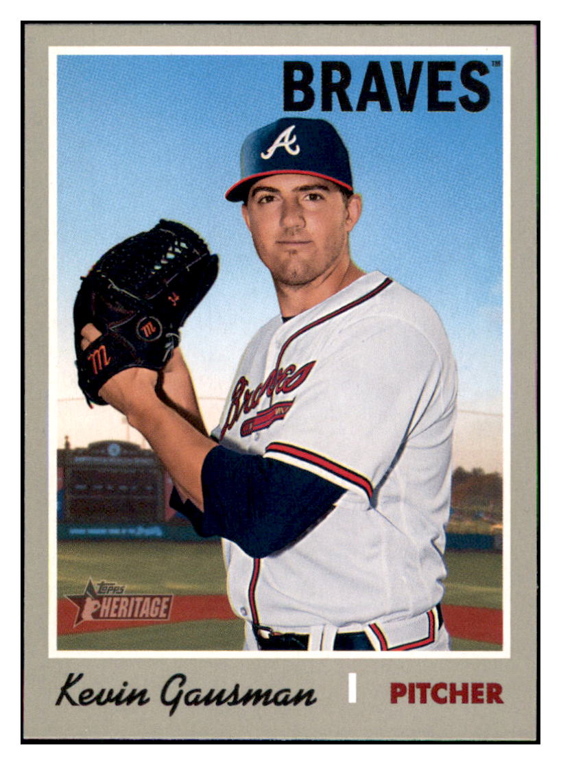 2019 Topps Heritage Kevin
  Gausman   Atlanta Braves Baseball Card
  TMH1A simple Xclusive Collectibles   