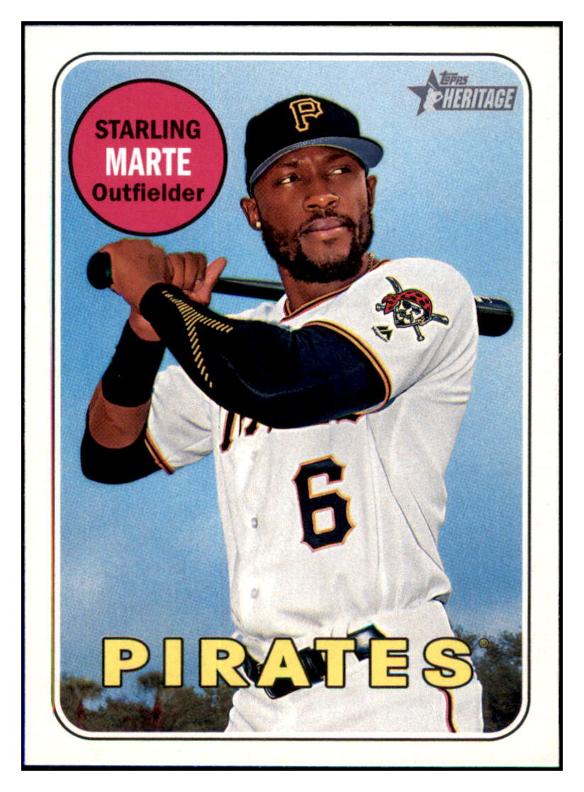 2018 Topps Heritage Starling
  Marte   Pittsburgh Pirates Baseball
  Card TMH1A simple Xclusive Collectibles   