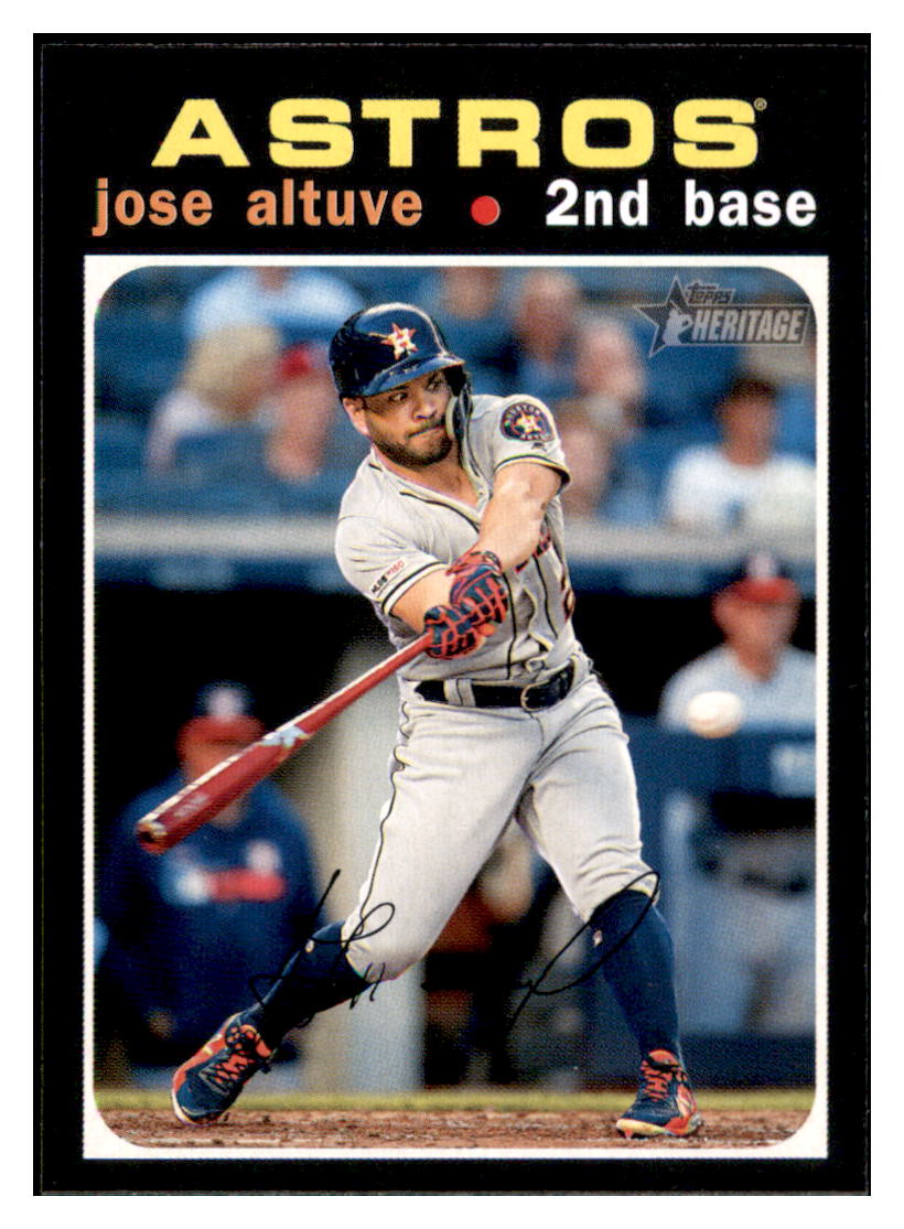 2020 Topps Heritage Jose
  Altuve   Houston Astros Baseball Card
  TMH1A simple Xclusive Collectibles   