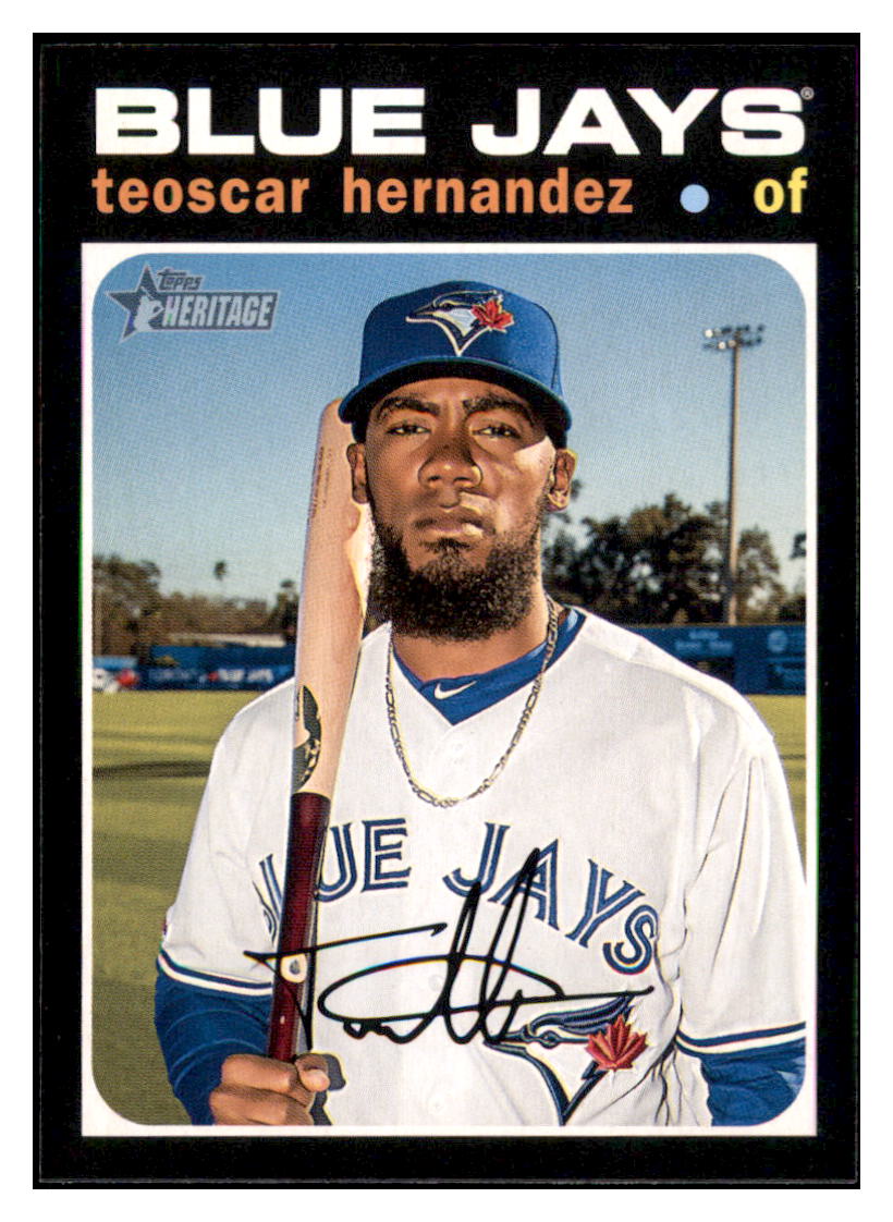 2020 Topps Heritage Teoscar
  Hernandez   Toronto Blue Jays Baseball
  Card TMH1A simple Xclusive Collectibles   