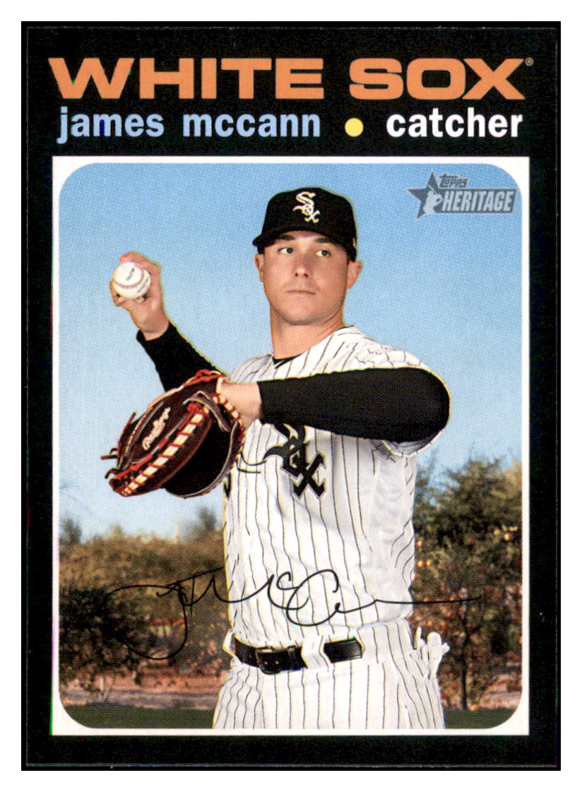 2020 Topps Heritage James
  McCann   Chicago White Sox Baseball
  Card TMH1A simple Xclusive Collectibles   