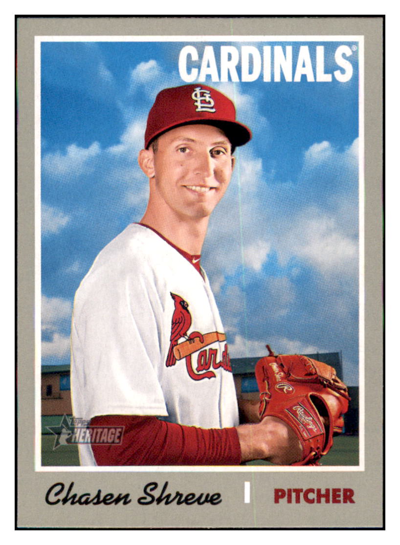 2019 Topps Heritage Chasen
  Shreve   St. Louis Cardinals Baseball
  Card TMH1A simple Xclusive Collectibles   