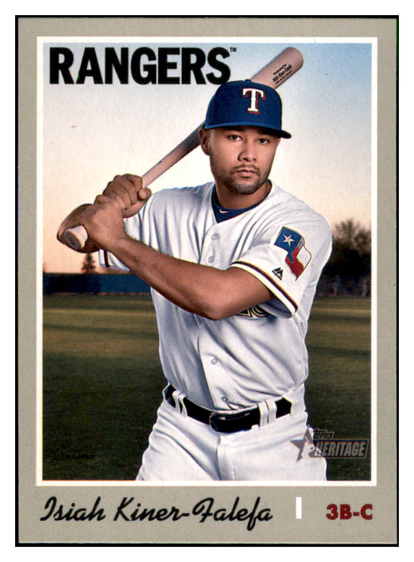 2019 Topps Heritage Isiah
  Kiner-Falefa   Texas Rangers Baseball
  Card TMH1A simple Xclusive Collectibles   