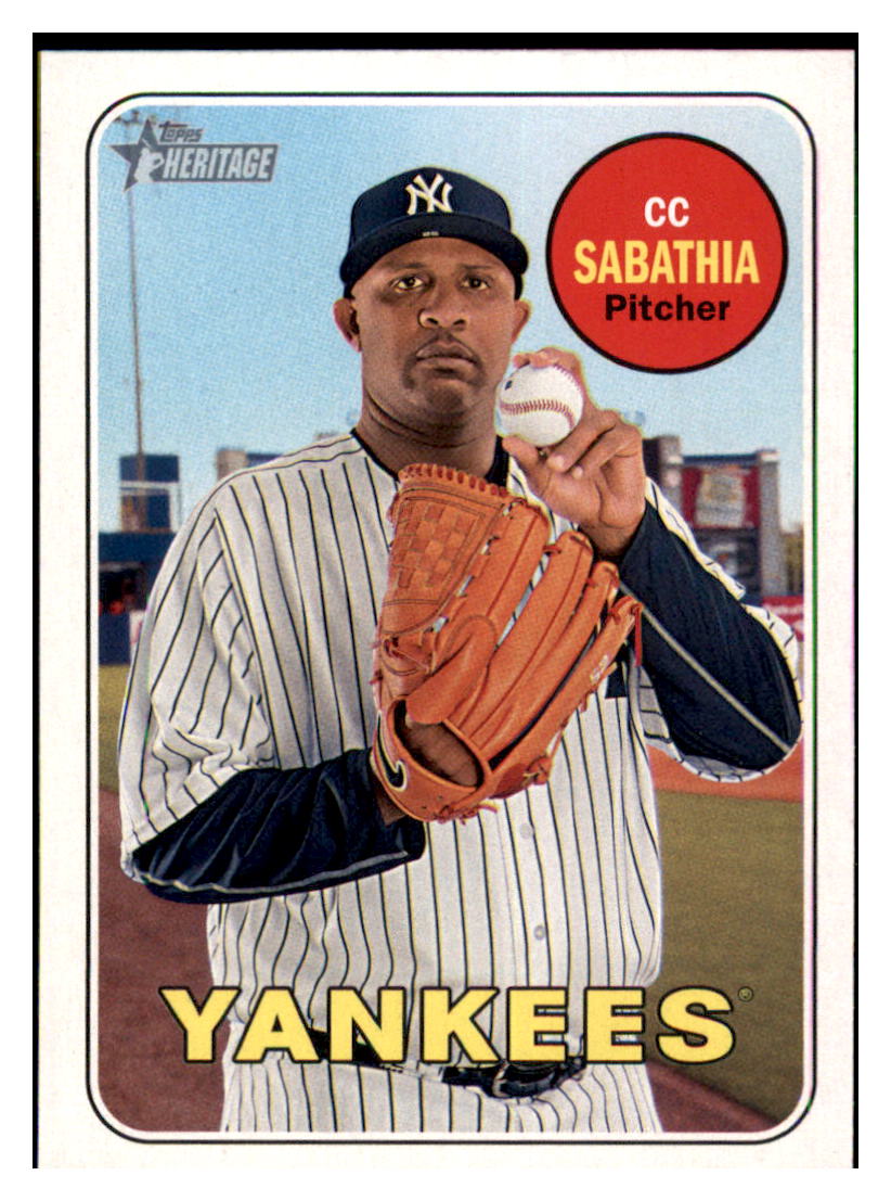 2018 Topps Heritage CC
  Sabathia   New York Yankees Baseball
  Card TMH1A simple Xclusive Collectibles   