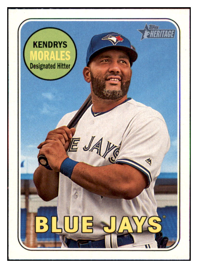 2018 Topps Heritage Kendrys
  Morales   Toronto Blue Jays Baseball
  Card TMH1A simple Xclusive Collectibles   