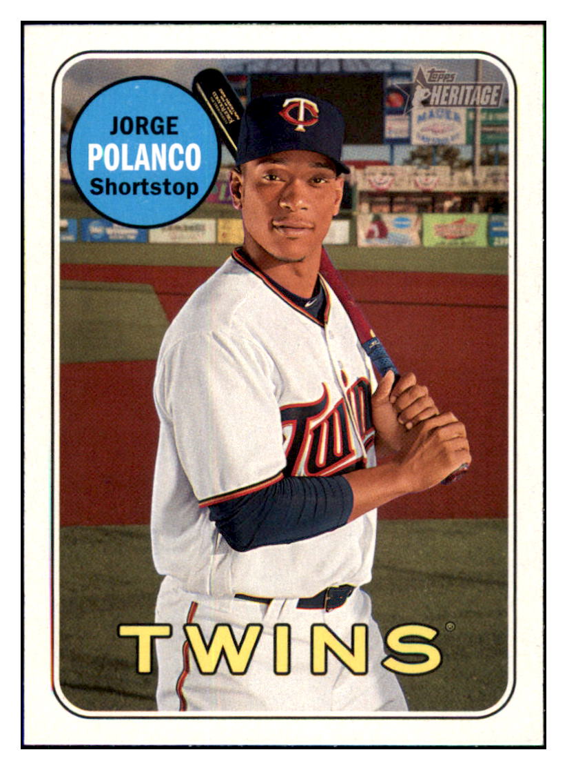 2018 Topps Heritage Jorge
  Polanco   Minnesota Twins Baseball Card
  TMH1A_1a simple Xclusive Collectibles   