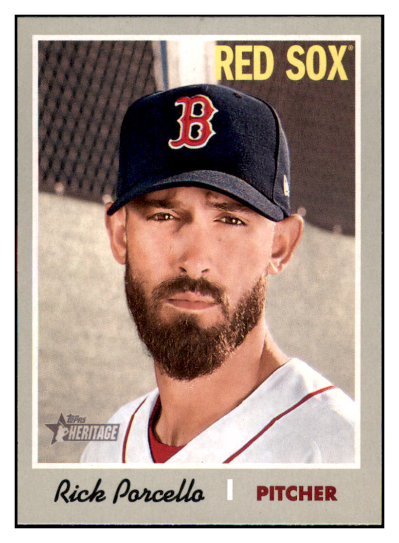 2019 Topps Heritage Rick
  Porcello   Boston Red Sox Baseball Card
  TMH1A simple Xclusive Collectibles   