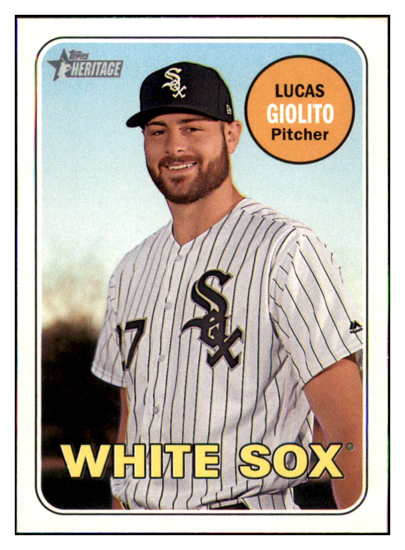 2018 Topps Heritage Lucas
  Giolito   Chicago White Sox Baseball
  Card TMH1A_1a simple Xclusive Collectibles   