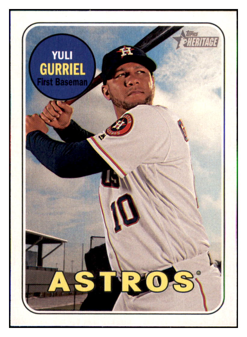 2018 Topps Heritage Yuli
  Gurriel   Houston Astros Baseball Card
  TMH1A_1a simple Xclusive Collectibles   
