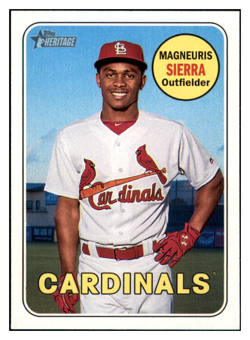 2018 Topps Heritage Magneuris
  Sierra   St. Louis Cardinals Baseball
  Card TMH1A_1b simple Xclusive Collectibles   