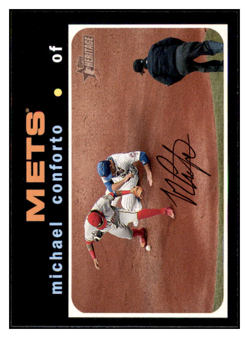 2020 Topps Heritage Michael
  Conforto   New York Mets Baseball Card
  TMH1A simple Xclusive Collectibles   