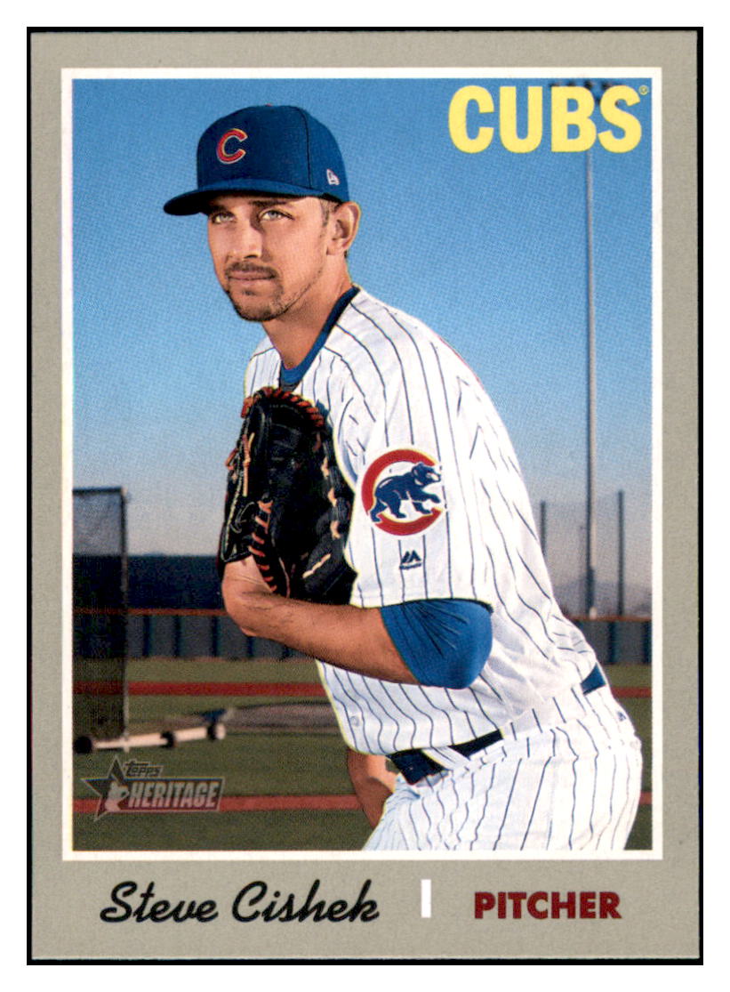 2019 Topps Heritage Steve
  Cishek   Chicago Cubs Baseball Card
  TMH1A simple Xclusive Collectibles   