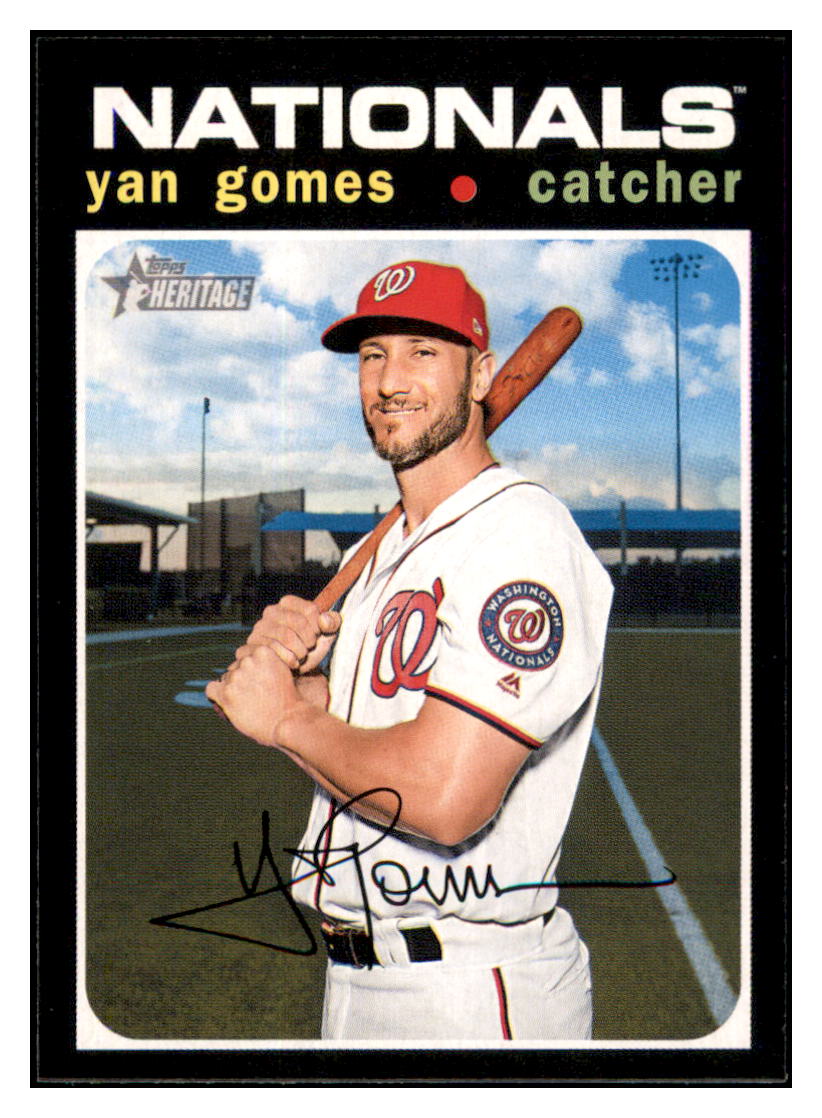 2020 Topps Heritage Yan
  Gomes   Washington Nationals Baseball
  Card TMH1A simple Xclusive Collectibles   