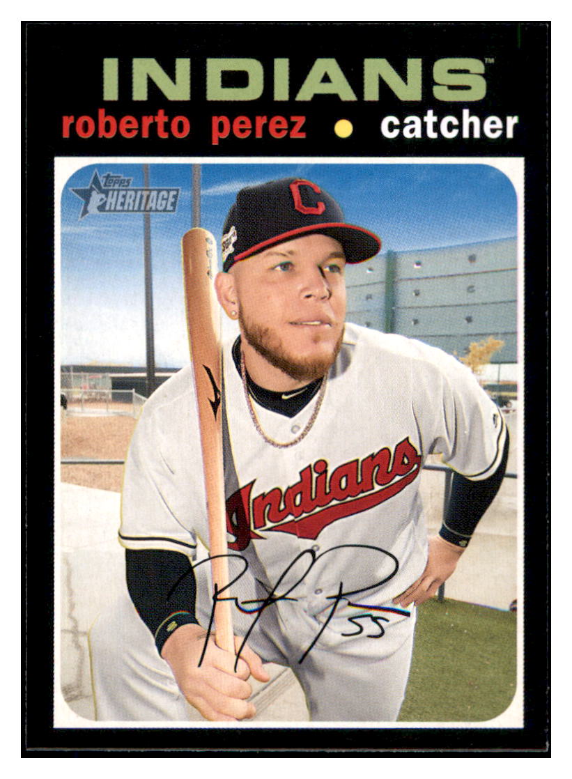 2020 Topps Heritage Roberto
  Perez   Cleveland Indians Baseball Card
  TMH1A simple Xclusive Collectibles   